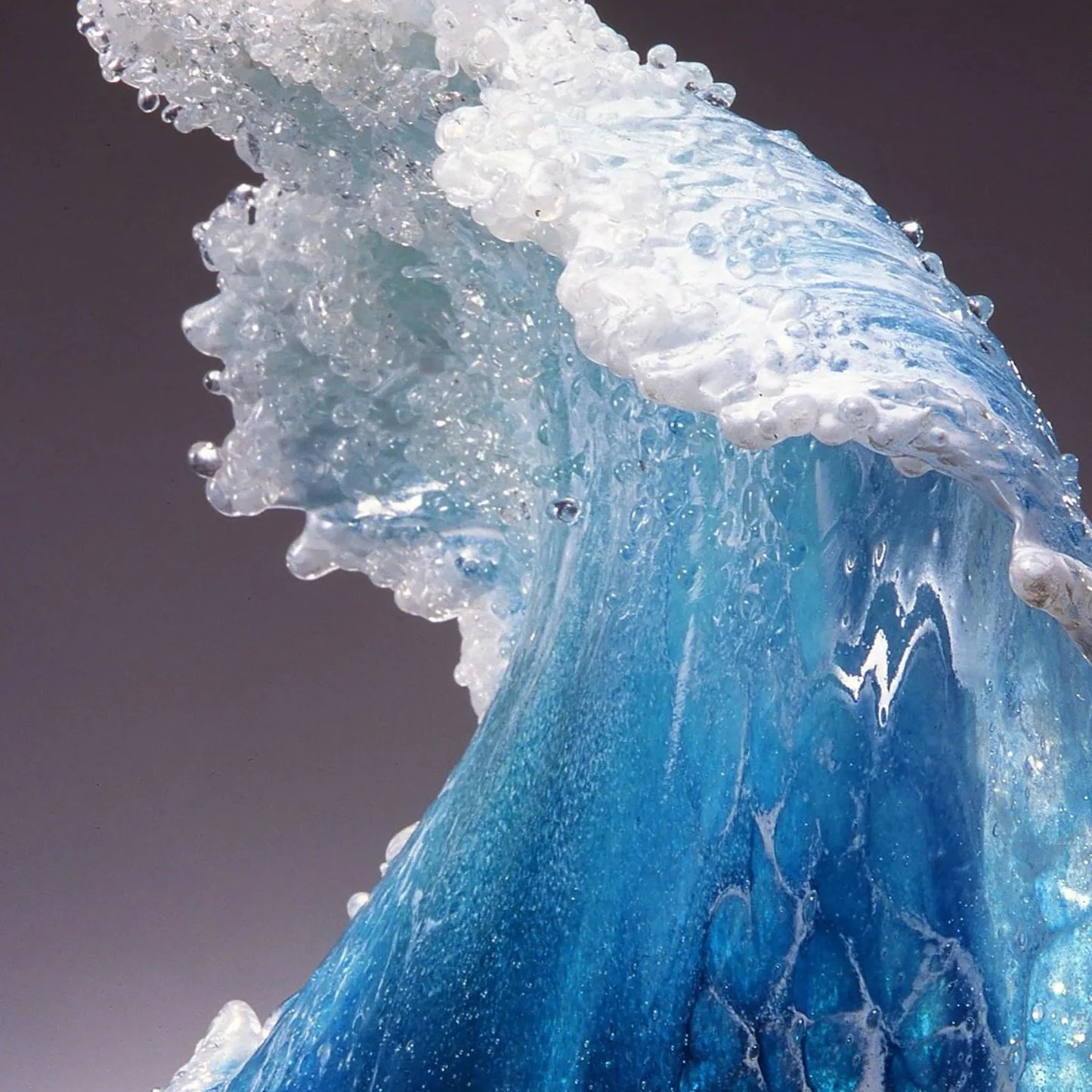 Sea Wave Vase / Wavy Vase  / Resin  / Blue Wavy Vase  /  For Office  / Living Room  / Decorations  / Decor