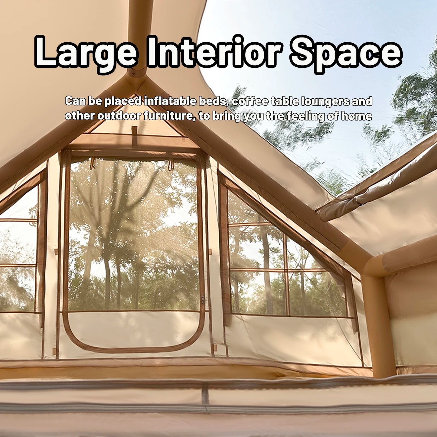 Inflatable Camping Tent / Easy Setup / Waterproof & Windproof / Outdoor Self-Supporting Blow up Tent / Portable