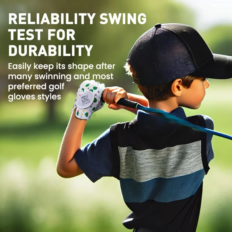 Golf Gloves /  Kids /  Youth /   All Weather /  Soft /  Left or Right Hand /  Rain Grip / Breathable  / 1 Pair /  Wear-Resistant  /  Non Slip