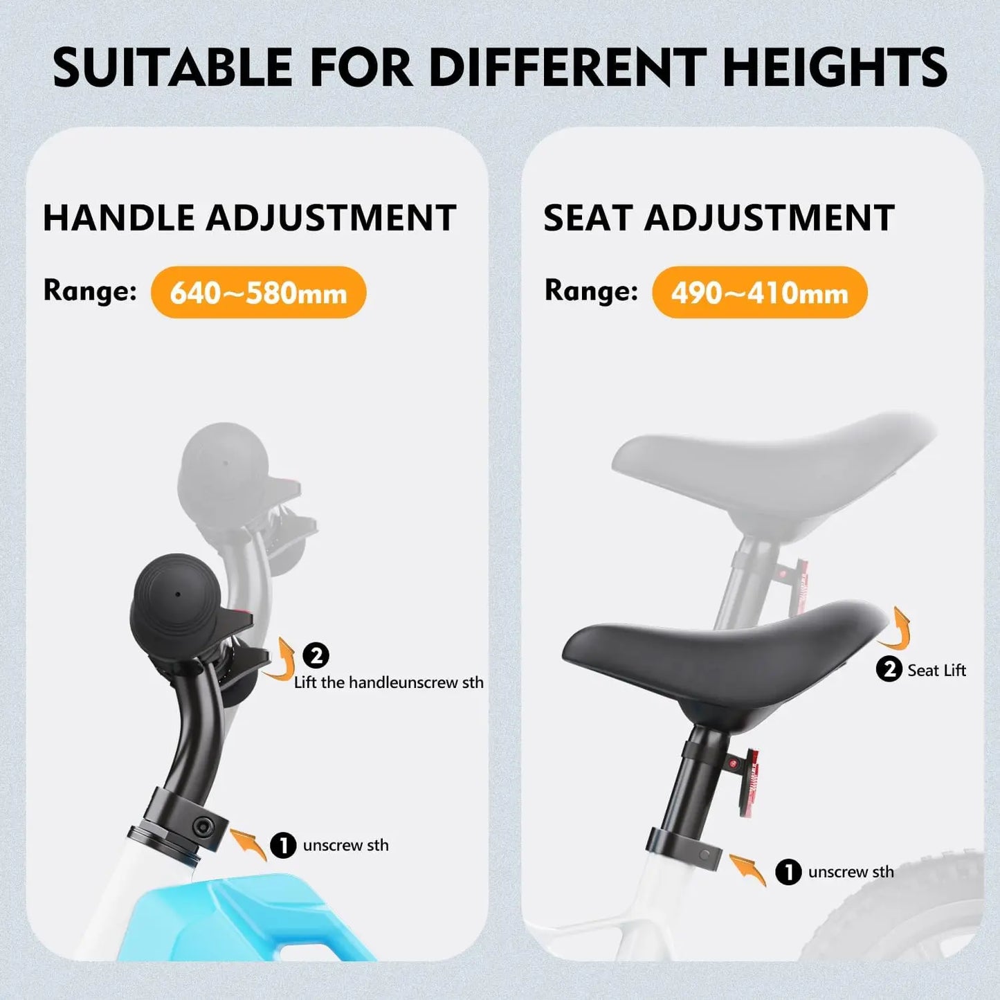 Electric Balance Bikes for Kids / 180W Electric Balance Bike / 12" Pneumatic Tire  / 21.6V/5.2Ah Battery /  Boys & Girls E-Bike / 3-6 Years