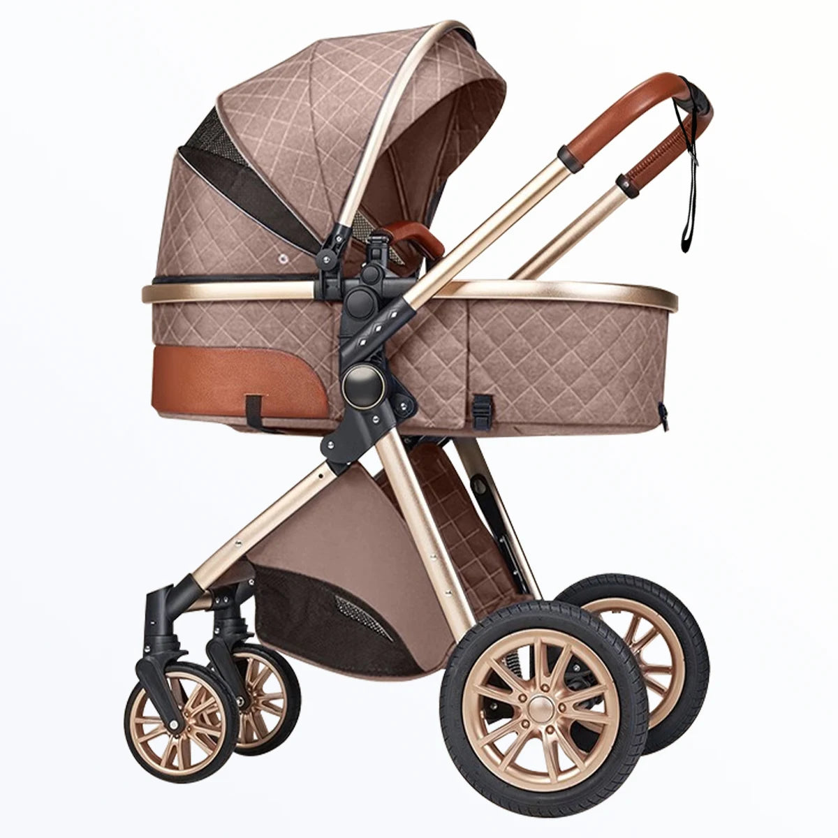 Baby Stroller / Portable and Foldable / can be pushed in both directions / 5-Point Seat Belt / Push Button