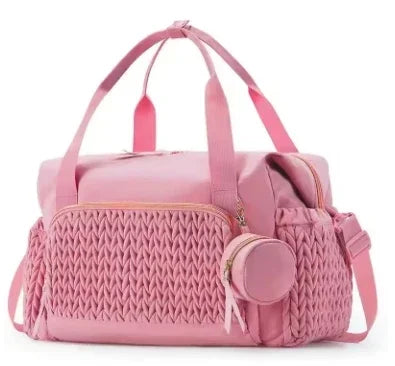 Diaper Bag Tote / Waterproof / Hospital Bag for Labor & Delivery / Newborn Bag with zippered Pacifier Case / Travel Diaper Tote / Lots of Pockets (Inside and Outside), one Insulated plus a Pacifier zip pouch also !