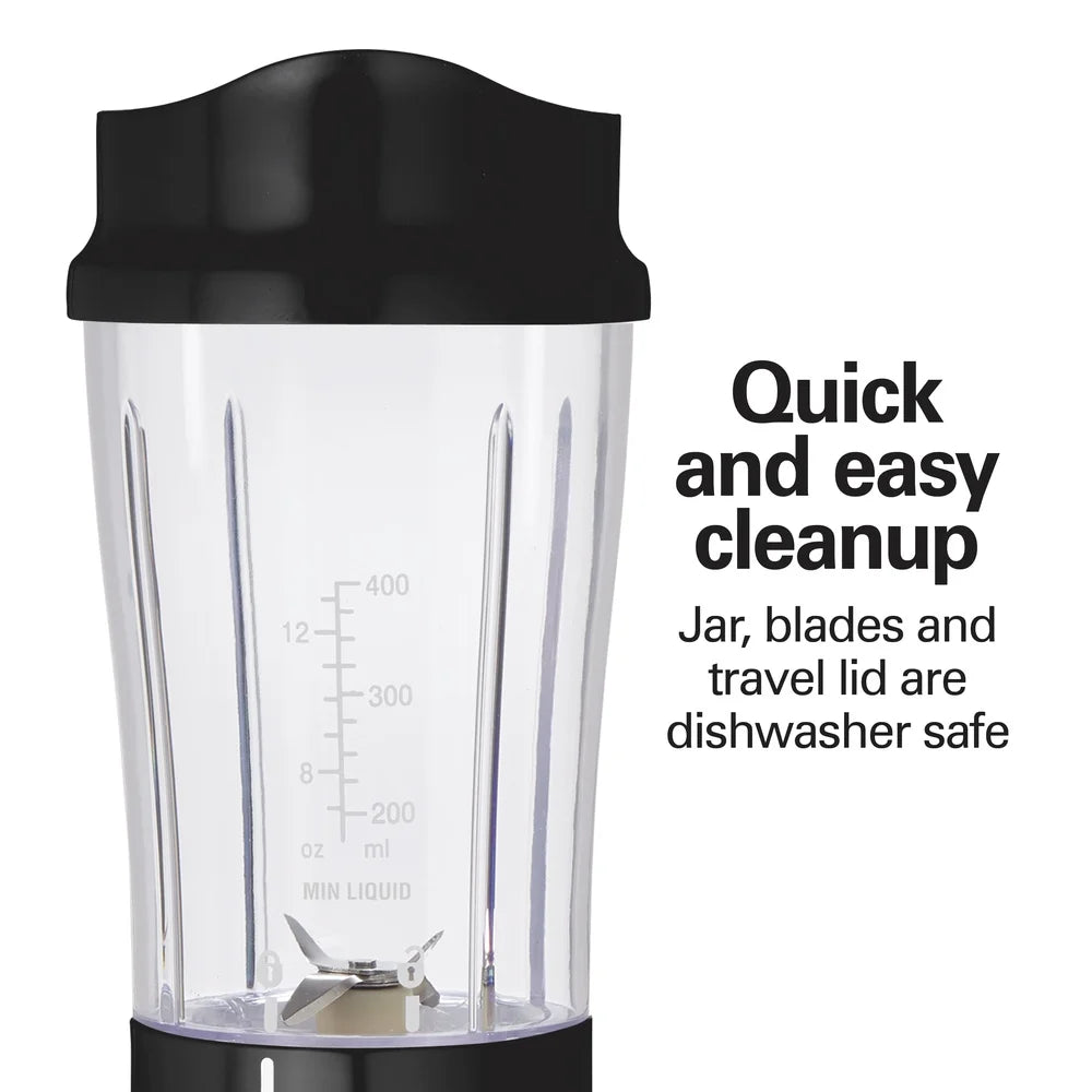 Portable Personal Blender  /  with 14oz Travel Cup /  Smoothies /  Shakes /  Icy Drinks  /  Easy Cleanup /  Compact Design  /  Stainless Steel Blades