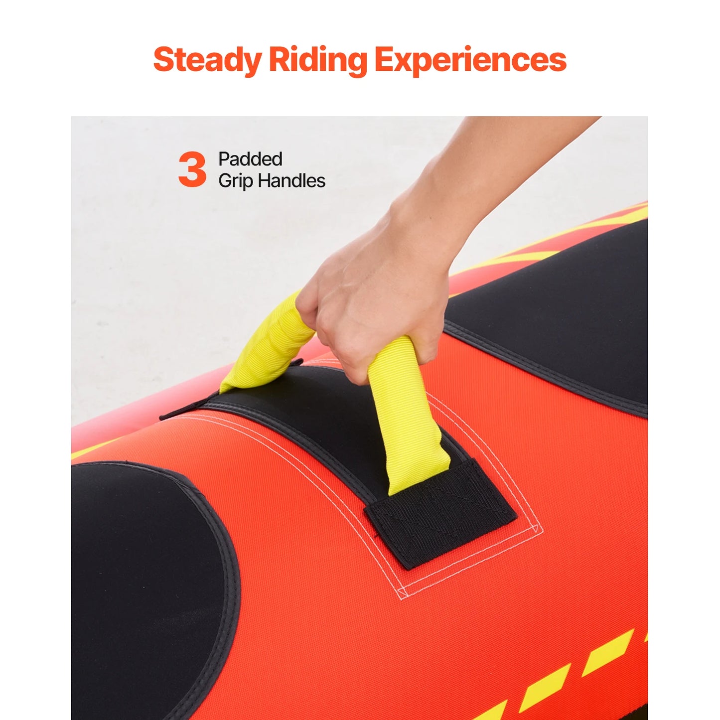 Towable Tubes for Boating  /   1-3 Rider Inflatable Boat Tubes and Towable /   510lbs Capacity /  Hot Dog Water Sport Tube for Boat