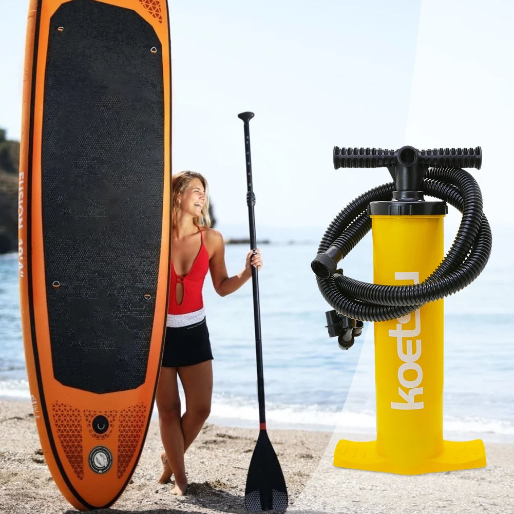 4L Kayak Air Pump / Anti-Slip / Double Action Inflation Pump / Portable Hand Pump / Handheld Air Inflator for Water Sports