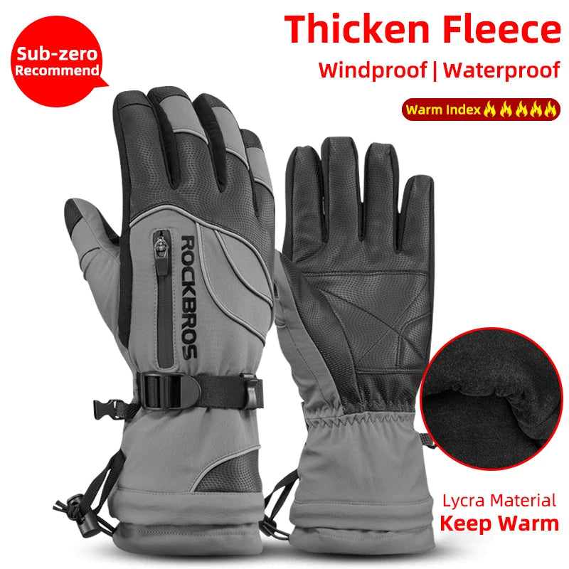 Winter Gloves / Motorcycle / Waterproof Fleece Thermal Gloves / Snowboard / Snowmobile Gloves / Unisex / Snow Cycling Gloves