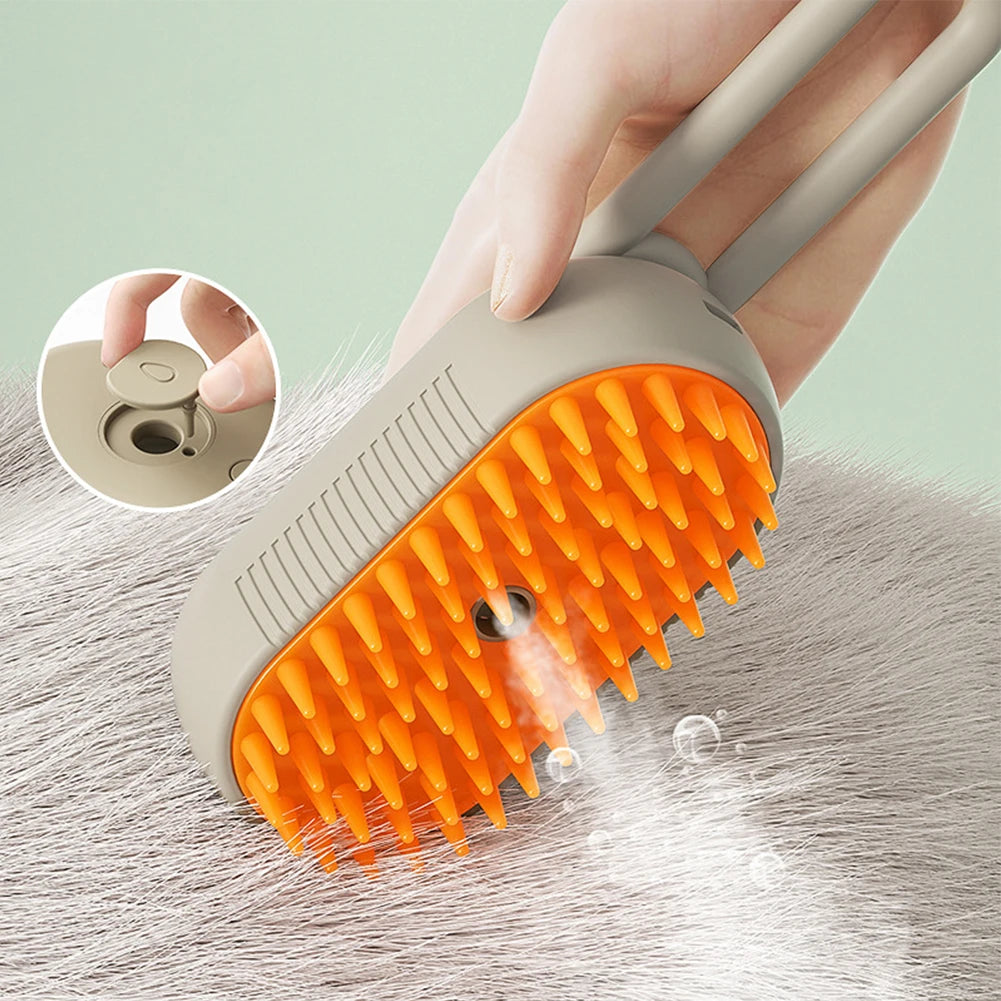 Cat Steam Brush  /  Steamy Dog Brush  /  3 in 1 Electric Spray Cat Hair Brushes  /  USB Rechargeable  /  Dog Grooming Massage Comb  /  for Pet Hairs