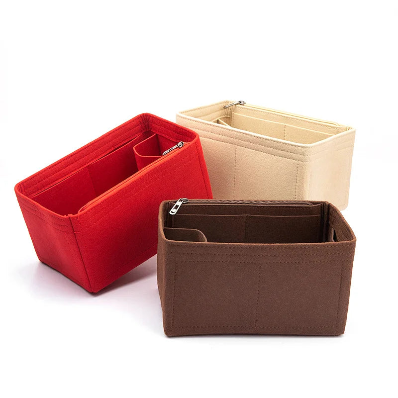 WUTA Felt Insert Bag Organizer For LV Speedy 20 25 30 35 / Flap Handbag / Inner Bag Makeup Travel Purse Storage Tote Bag Accessories