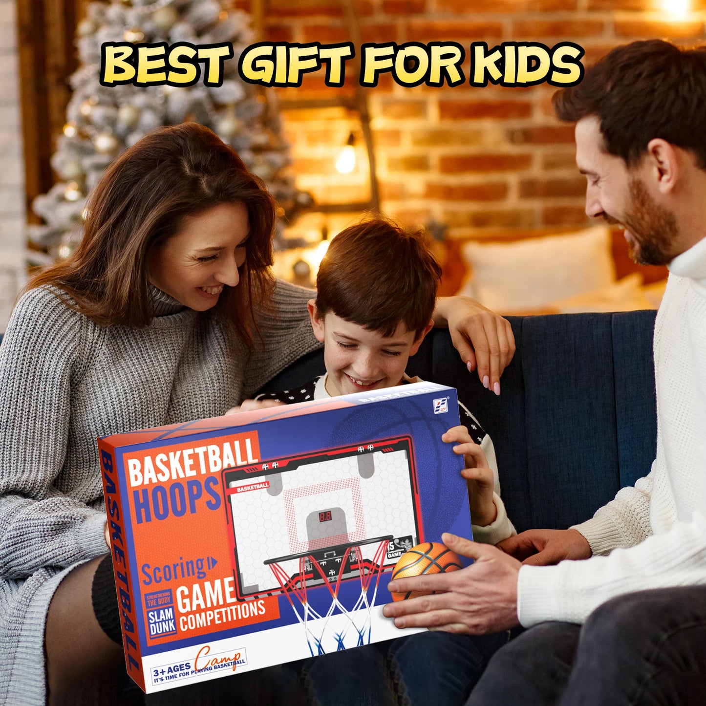 Mini Basketball Hoop For Kids /  Basketball Hoop Over The Door /  Scoreboard /  Sports Toys /  Gifts f   4 - 10 Year Old Boys and Girls