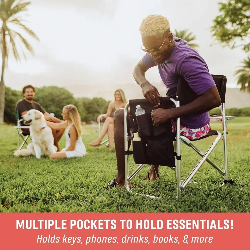 Sports Chair with Side Table / Beach Chair /  Camp Chair for Adults