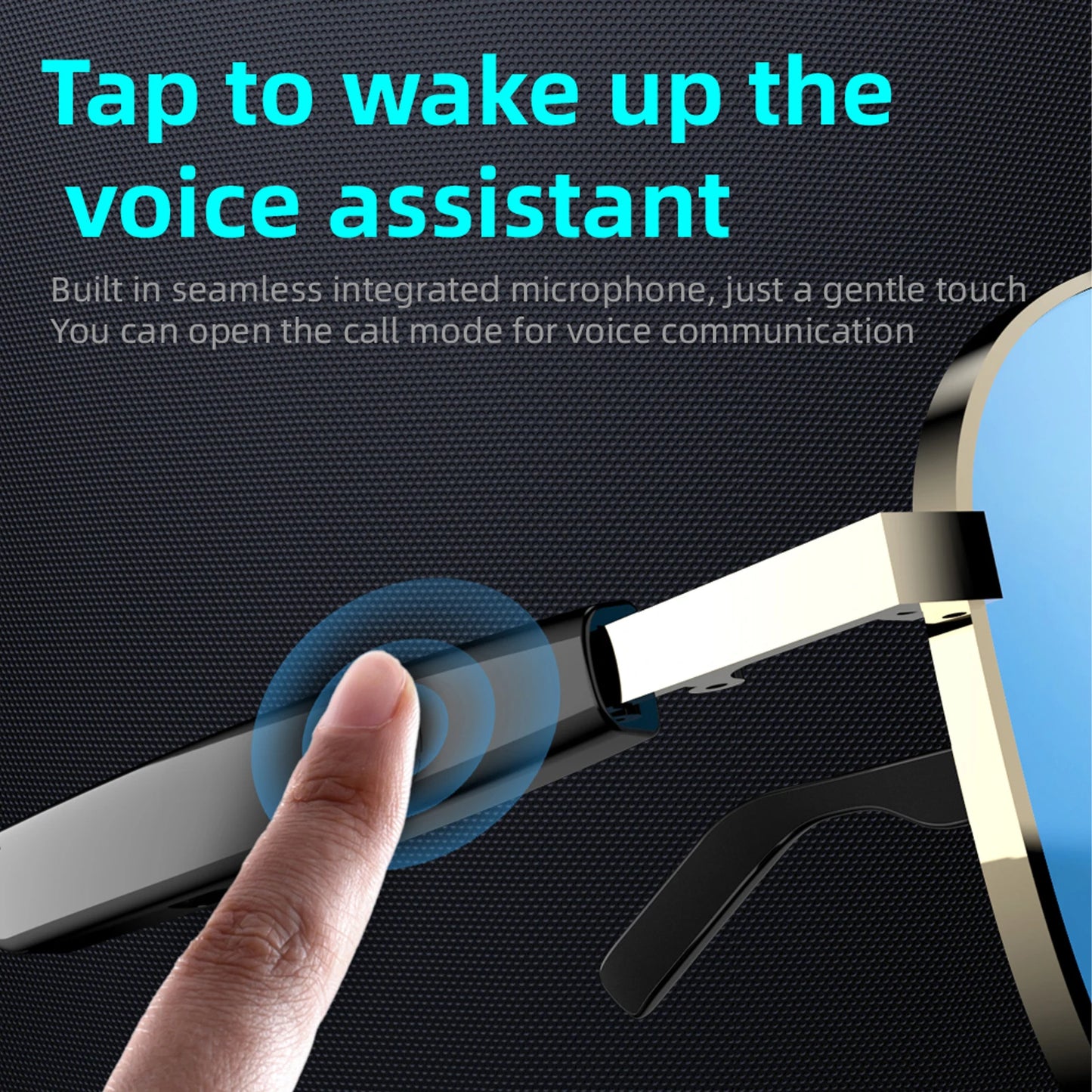 **New Noise Reduction Smart Glasses / Wireless Calls / Music Playback / Touch Voice Assistant / Stylish Blue Light Blocking Sunglasses