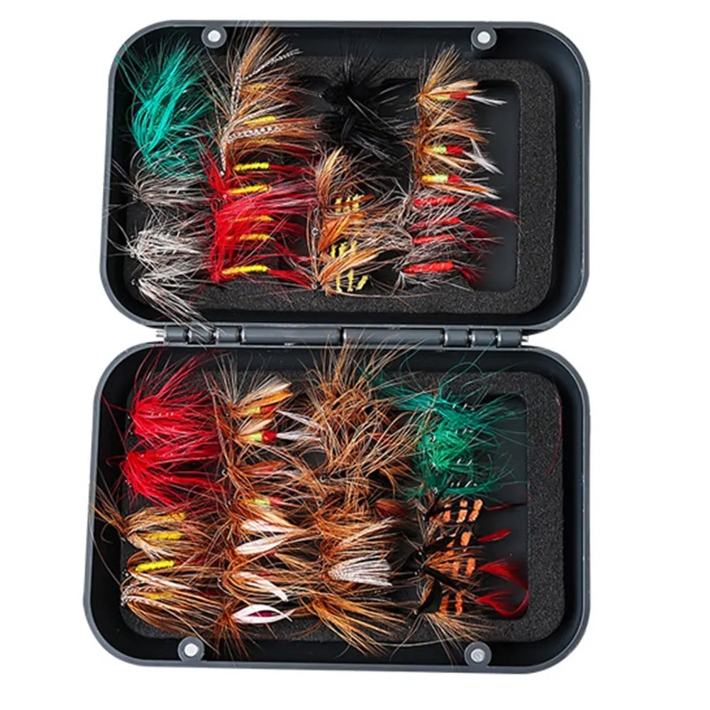 60/41pcs Box  /  Bionic Fly Hook Set /  Artificial Insect Fishing Baits /  Bionic Insects Flies with Box Fly Fishing Lures for Trout & Carp