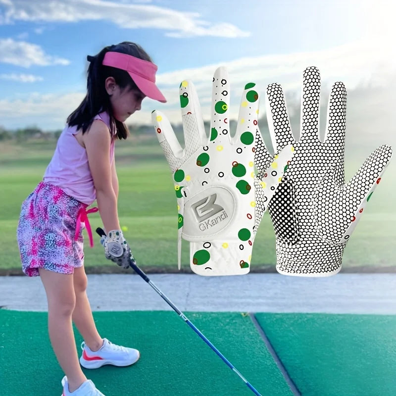 Golf Gloves /  Kids /  Youth /   All Weather /  Soft /  Left or Right Hand /  Rain Grip / Breathable  / 1 Pair /  Wear-Resistant  /  Non Slip