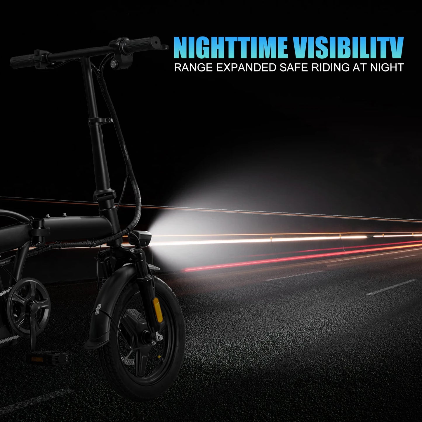 Electric Bike with Basket /  48V 400W Folding Ebike  /  4 inch Road Tire /  Carbon Steel /  Lightweight  /  Foldable  /  Adult /  Brushless