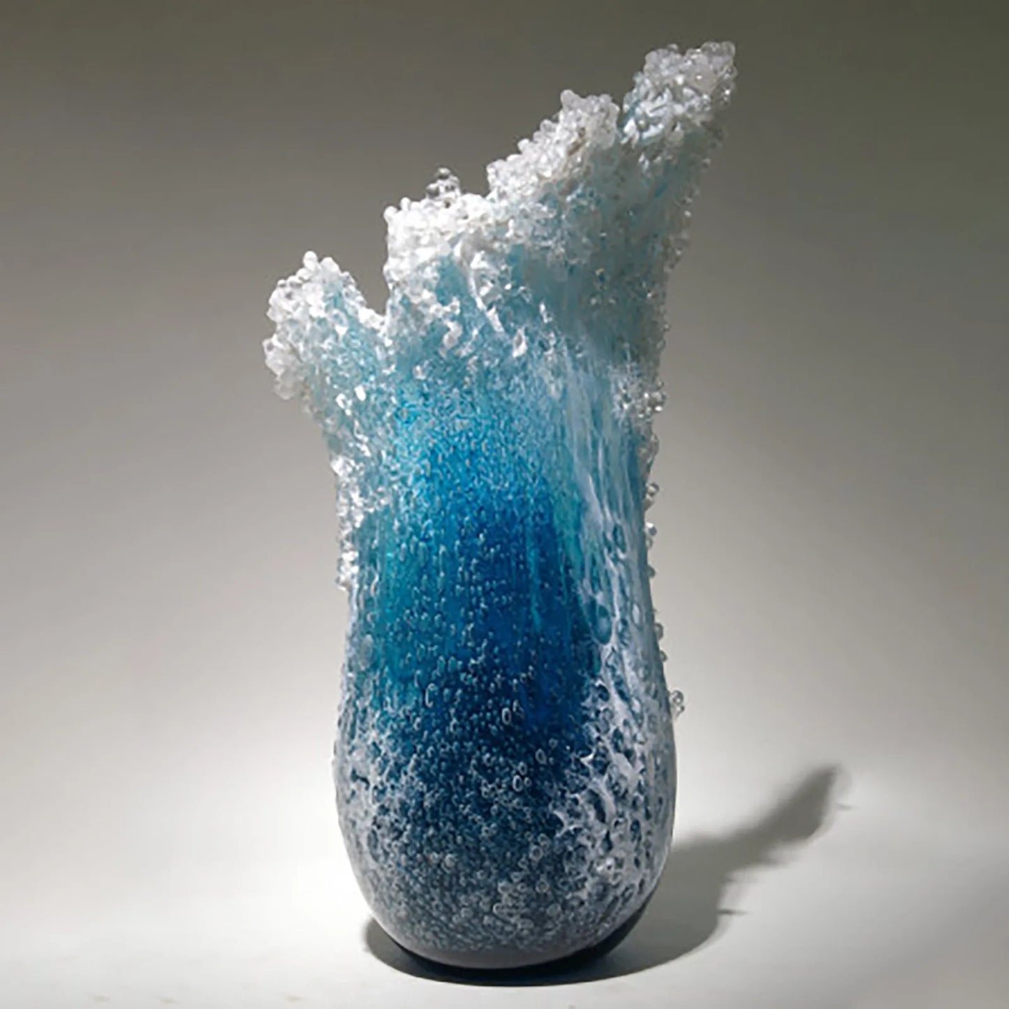 Sea Wave Vase / Wavy Vase  / Resin  / Blue Wavy Vase  /  For Office  / Living Room  / Decorations  / Decor