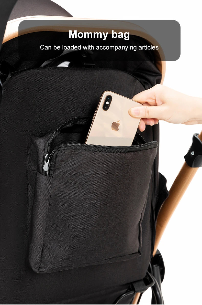 2 in 1 Baby Stroller  / Lightweight / Foldable  /  5-Point Safety Seat Belt / Reclines fully / Shock Absorbers / One Hand Fold-Up /  Basket & Zipper Pockets /  Use Winter &  Summer  /  Travel /  Canopy