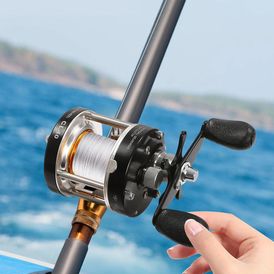 Round Baitcasting Reel  /  Conventional Reel for Catfish /  #40 Left/Right Hand Baitcasting Fishing Reel