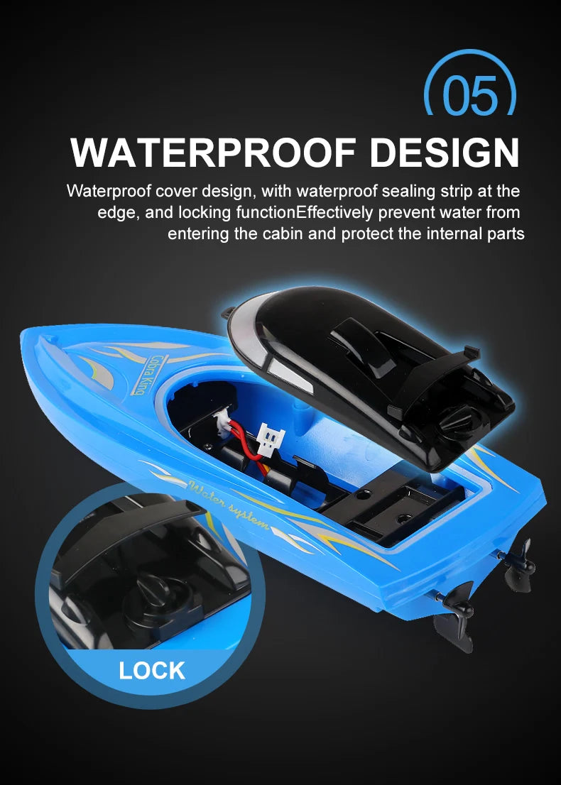 Remote Control Crocodile Speed Boat Toy for Kids, Long Battery Life, Simulation Crocodile Heads, RC Crocodile Ship Toy Gift